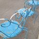 Old wrought iron garden furniture
