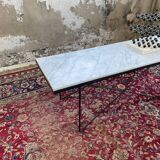 50s coffee table in metal and marble