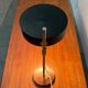 Mid-century minimalist table lamp with a teak veneer base, 1960s.