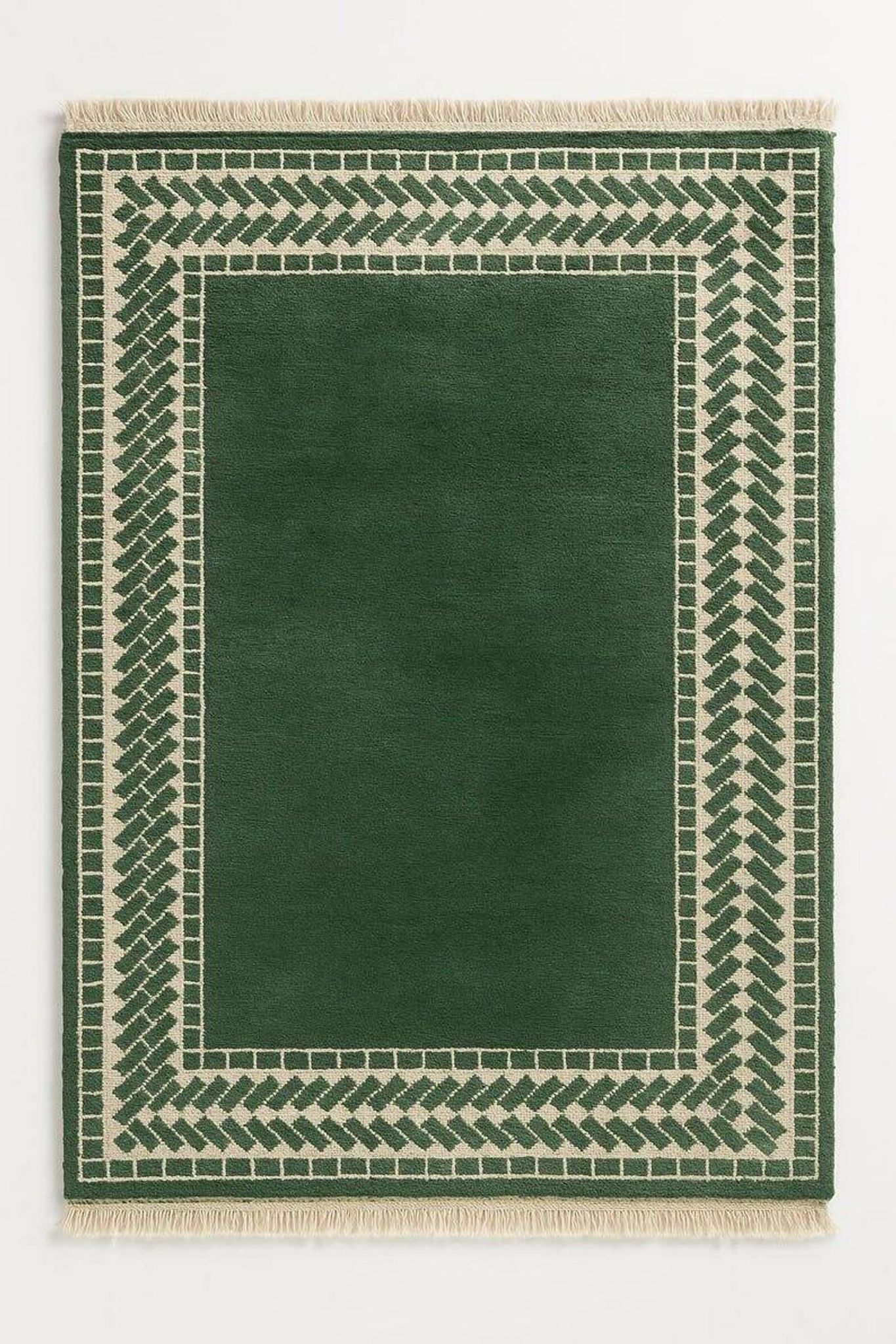 Tapis marocain beni ourain traditionnel vert taille 1,4/2,6 m