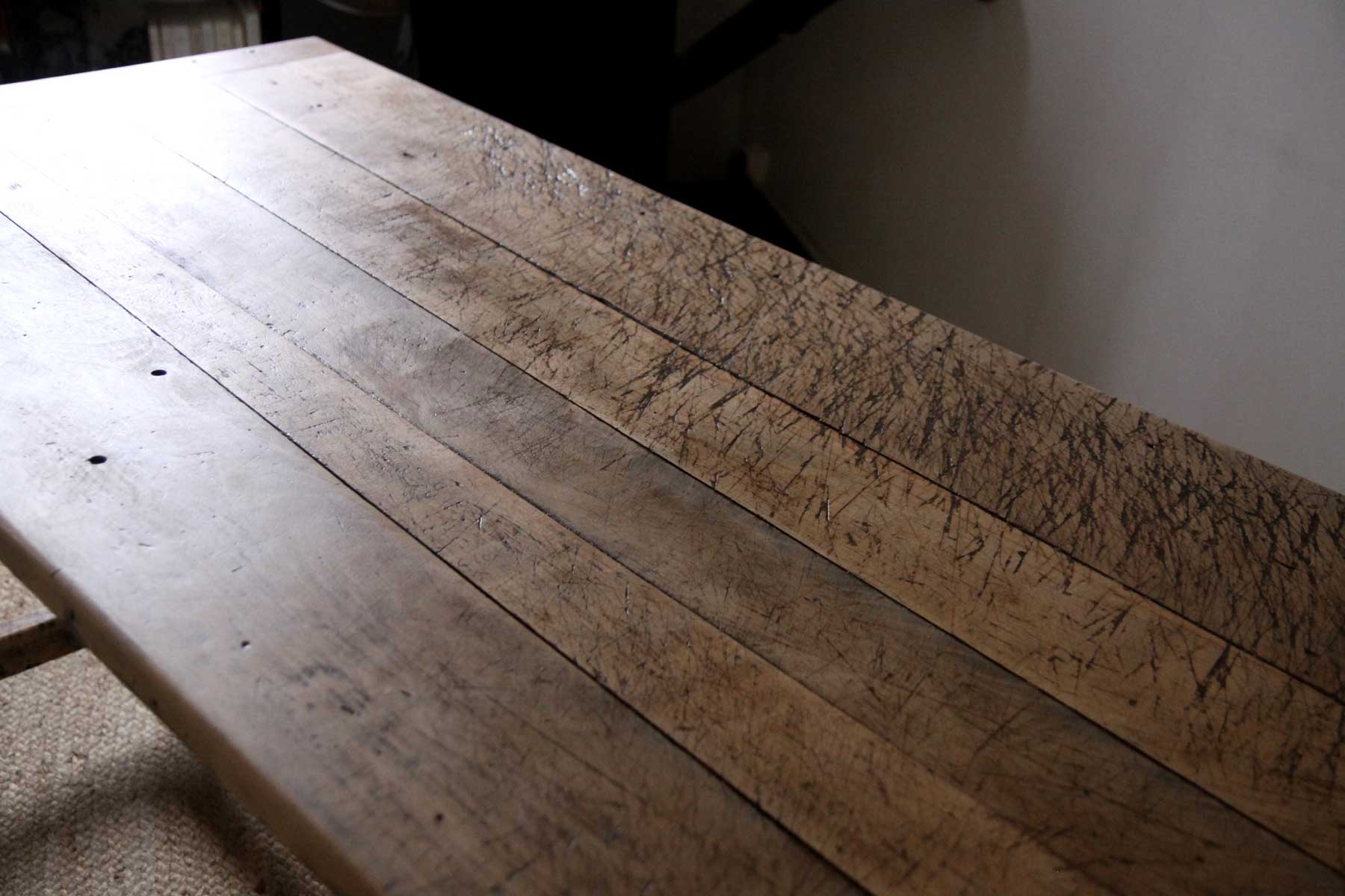 Table de ferme en bois ancienne