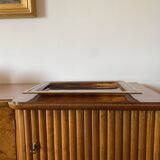 Hollywood regency brass and tortoiseshell lucite tray, Italy 1970s