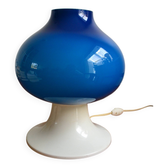 Lampe scandinave Hans-Agne Jakobsson verre bleu 60s