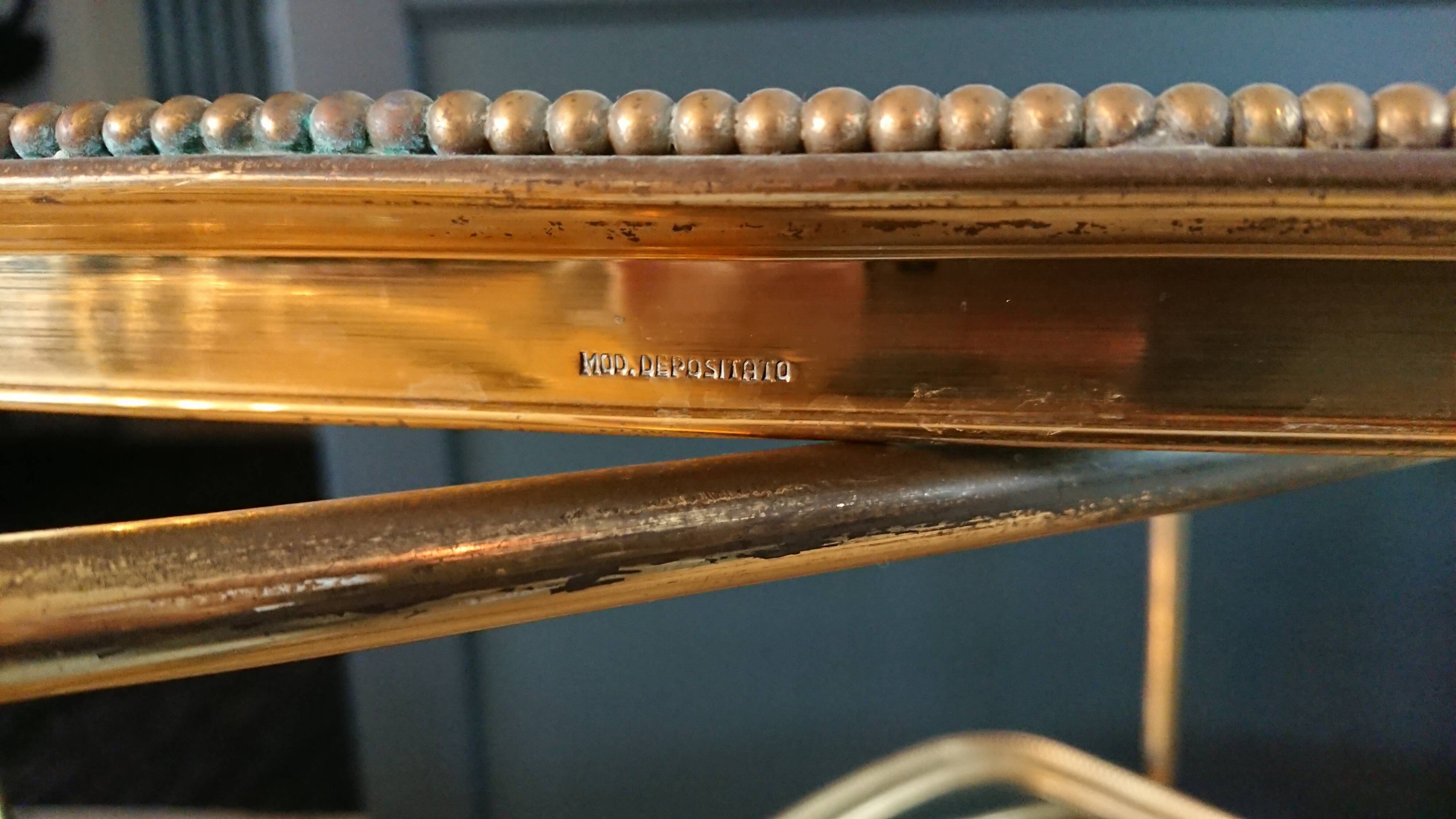 Brass dessert and glass 2 trays