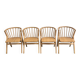 4 Chaises de bistrot en bois en forme de v