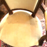 Paire de fauteuils de style Louis XVI velours jaune