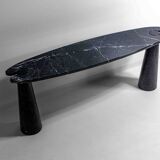 'Eros' console table in black marquina marble by Angelo Mangiarotti