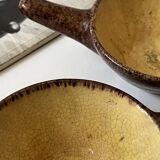 Set of ceres glazed ceramic ramekins, stoneware, france, 1960