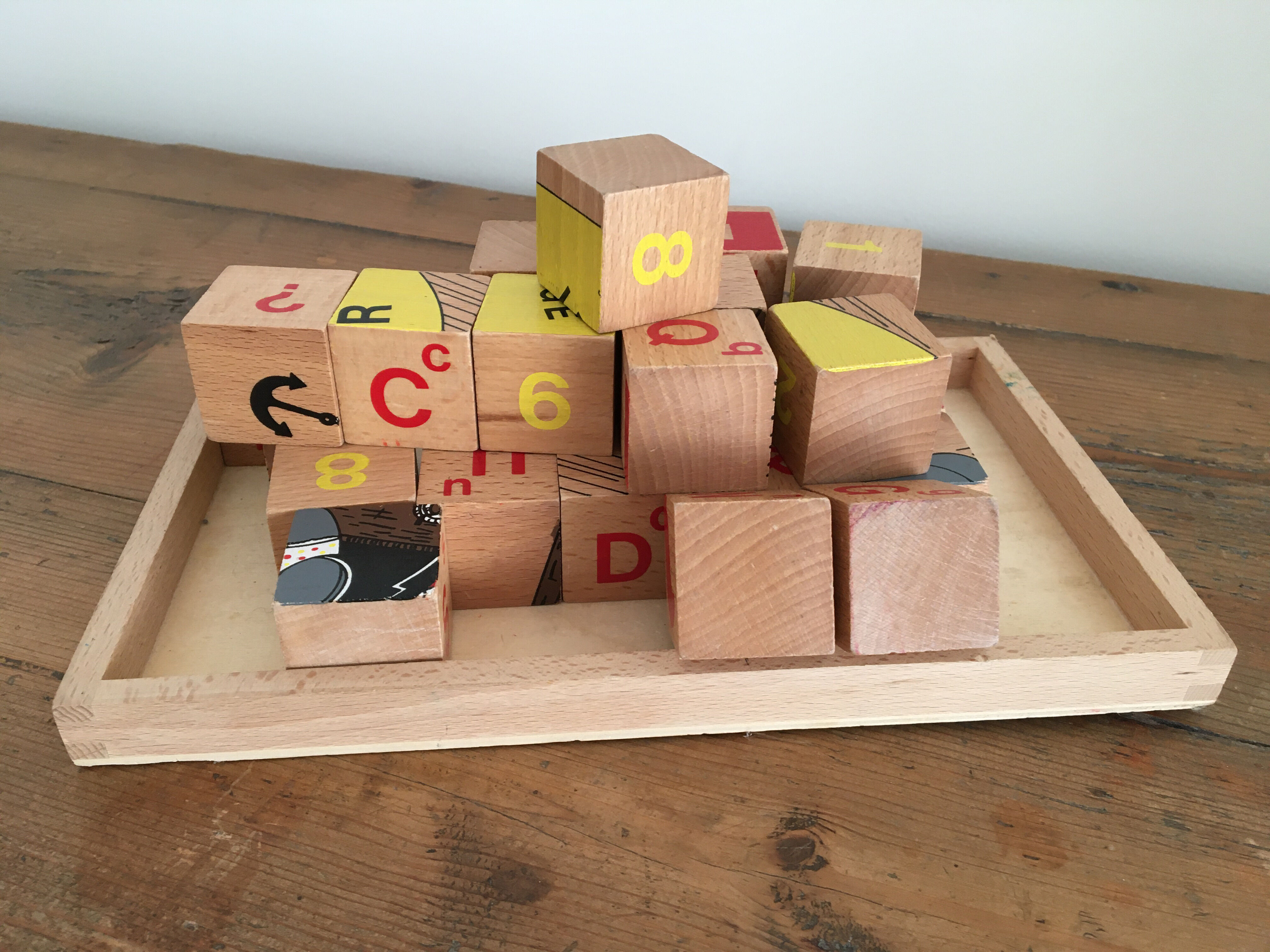 Vintage wooden puzzle babar