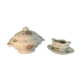Lot Soupière and saucier Porcelaine hard Georges boyer