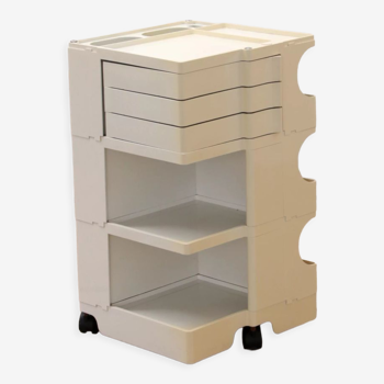 Space Age white Joe Colombo 'Boby' storage trolley, 1970s