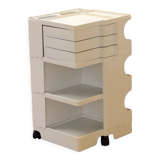 Space Age white Joe Colombo 'Boby' storage trolley, 1970s