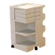 Space Age white Joe Colombo 'Boby' storage trolley, 1970s