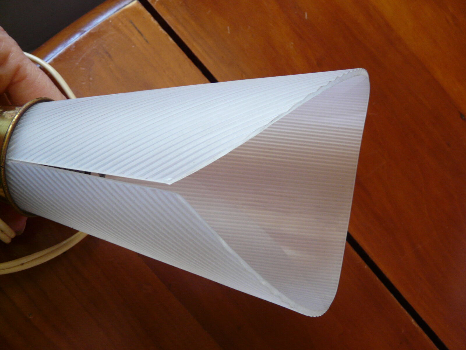 applique torchère vintage laiton et plexiglas avec interupteur