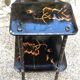 Antique chinese napoleon iii black lacquered shelf