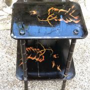 Etagere ancienne chinoise laquee noire napoleon iii