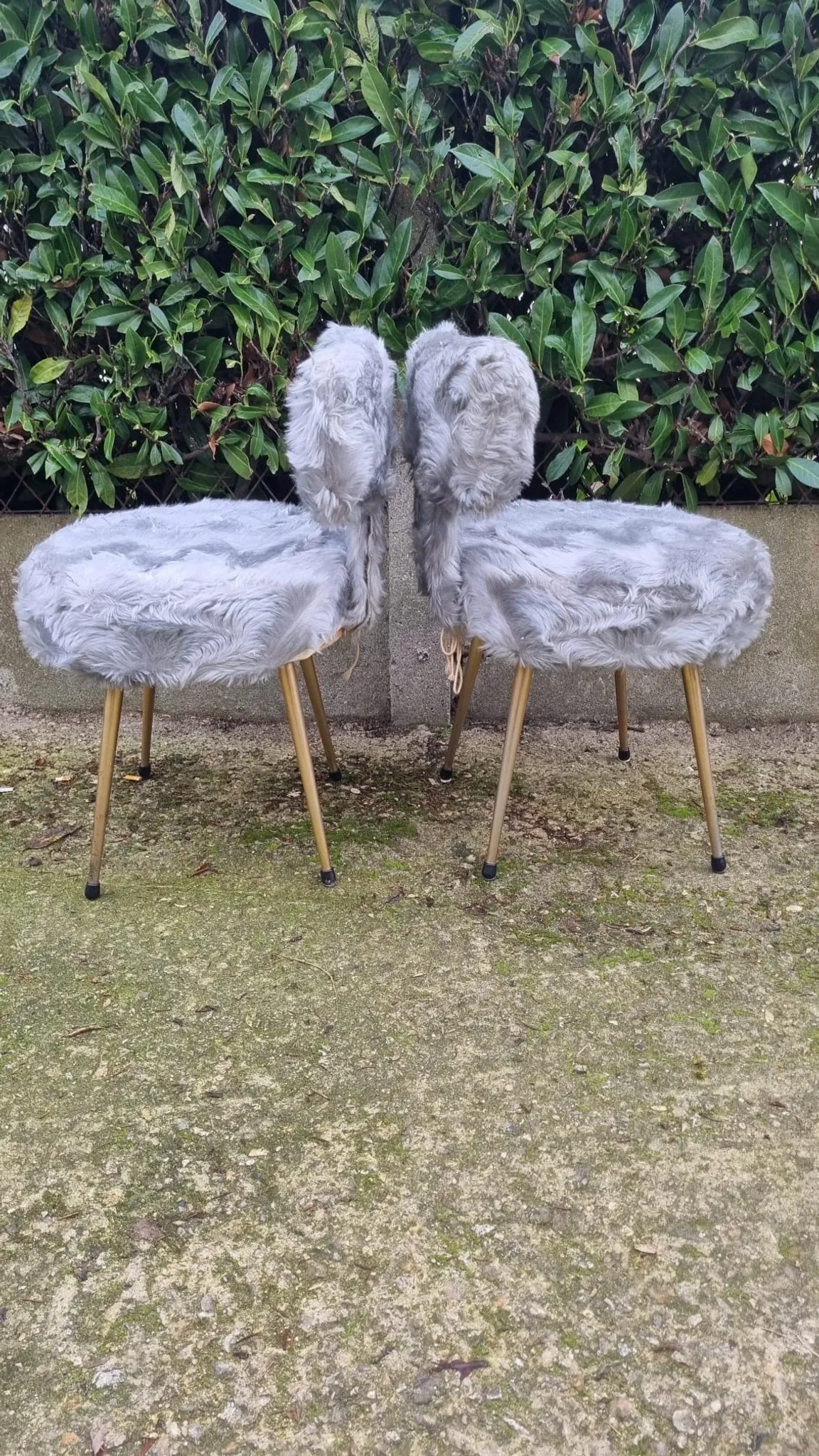 Pair of Pelfran chairs 1970 - faux fur
