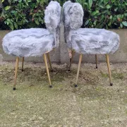 Pair of Pelfran chairs 1970 - faux fur