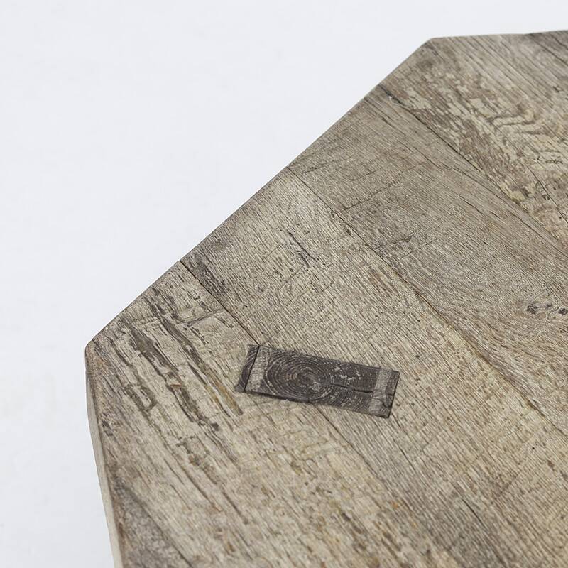 Large Weathered Wabi Sabi Brutalist Vintage Oak Coffee Table