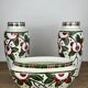 Art Deco - Lunéville mantelpiece set with vases and planter