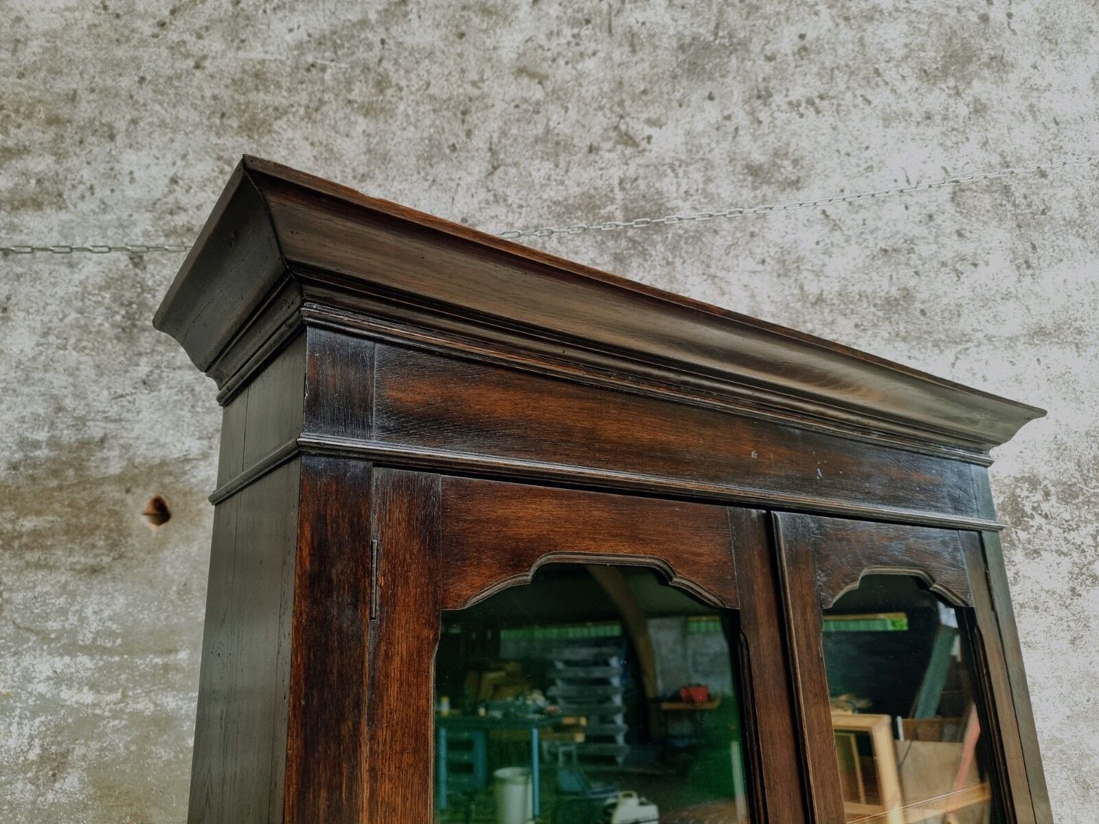 Antique china cabinet oak display cabinet English kitchen cabinet