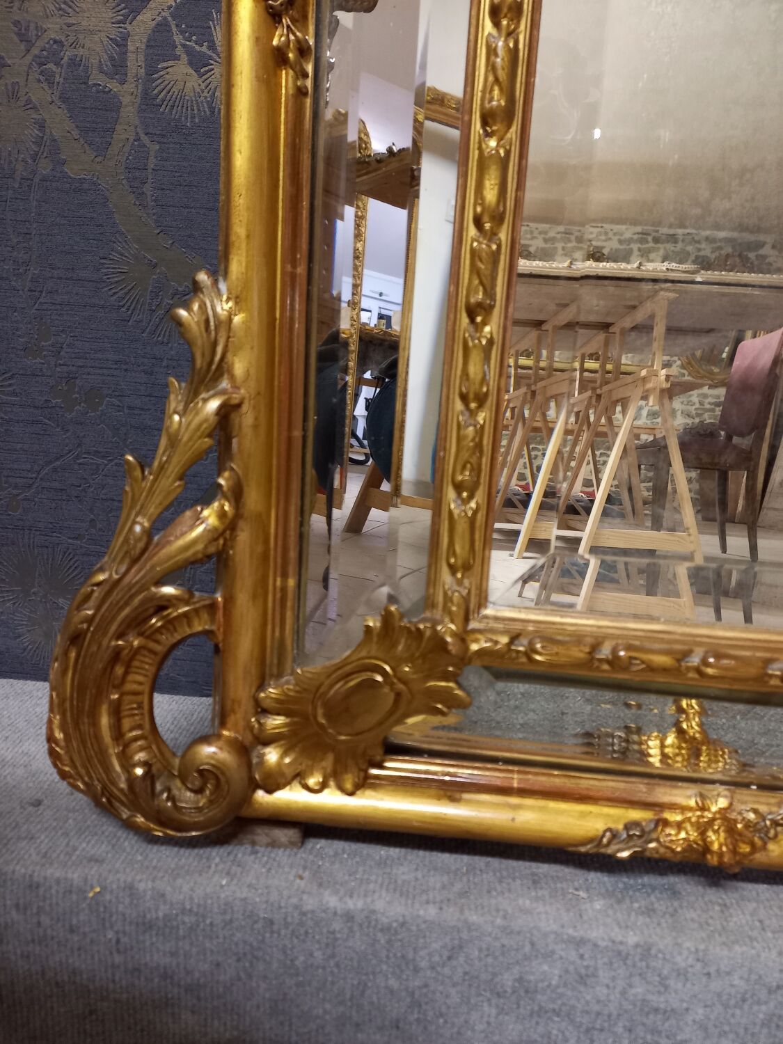 Napoleon III period mirror 163 x 109