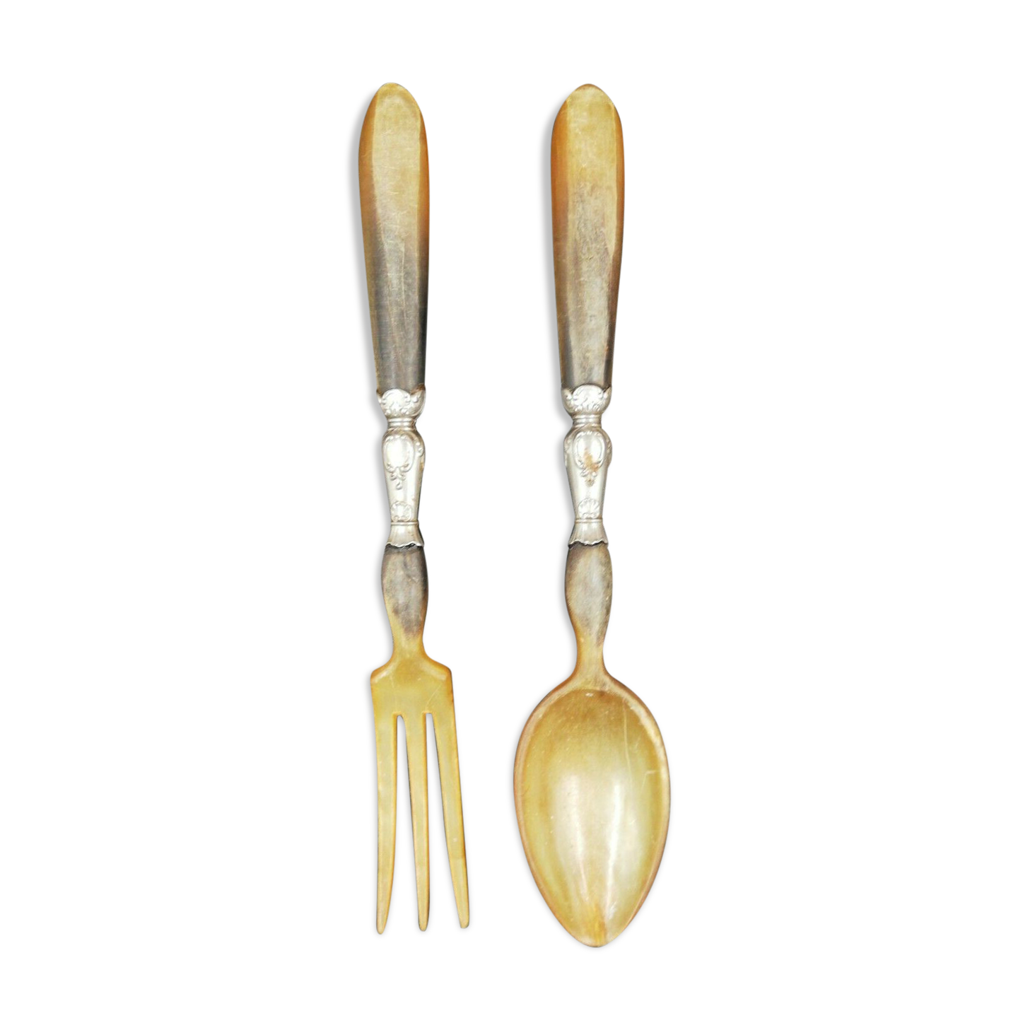 Pair of horned salad cutlery