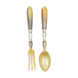 Pair of horned salad cutlery