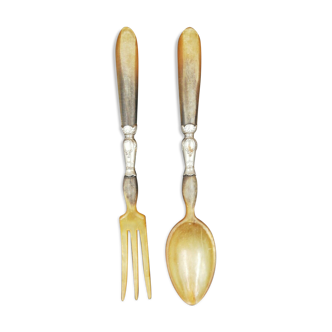 Pair of horned salad cutlery