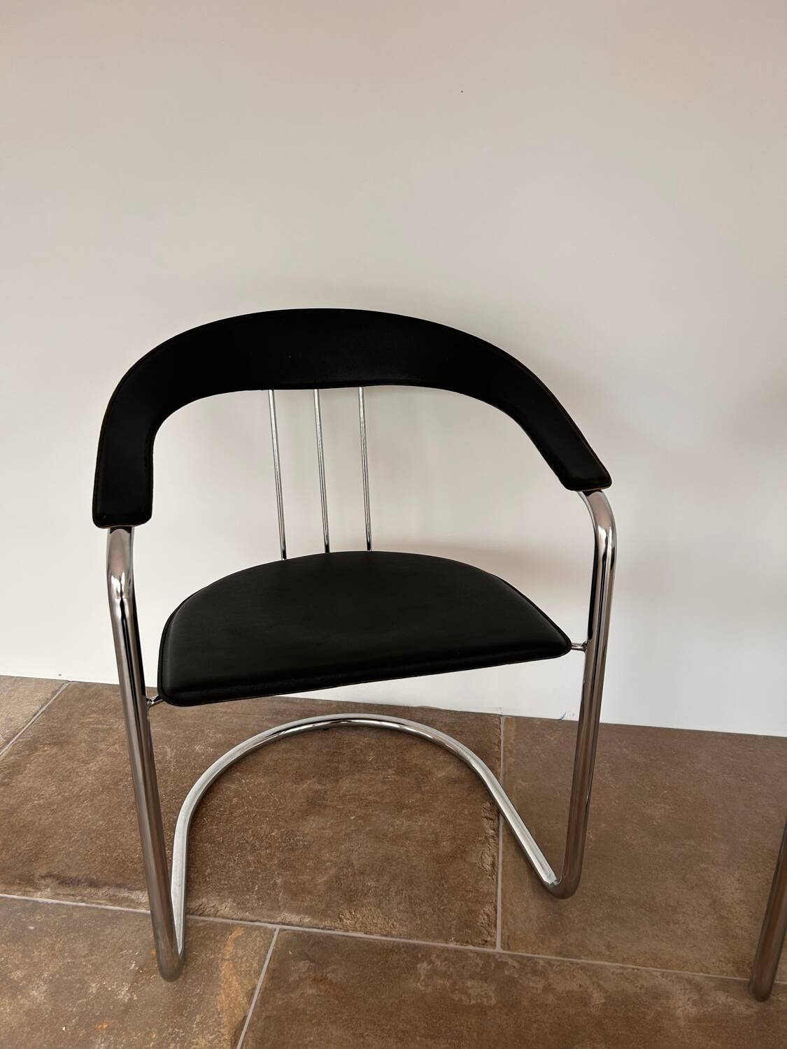 Chaises de bureau arrben italie années 70 chrome