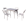 Table + 4 chaises Toile