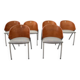 Set of 6 Dutch Lande chairs from the 80s