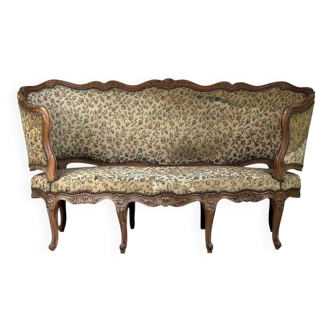 Louis XV carved wood basket seat, 18th century