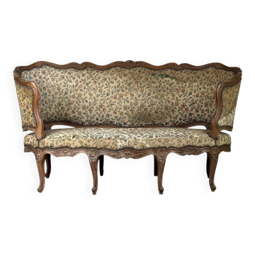 Louis XV carved wood basket seat, 18th century