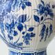 Large Royal Delft ceramic table lamp hand-painted for the 300th anniversary, 1953.