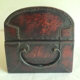 Chinese box covered with leather