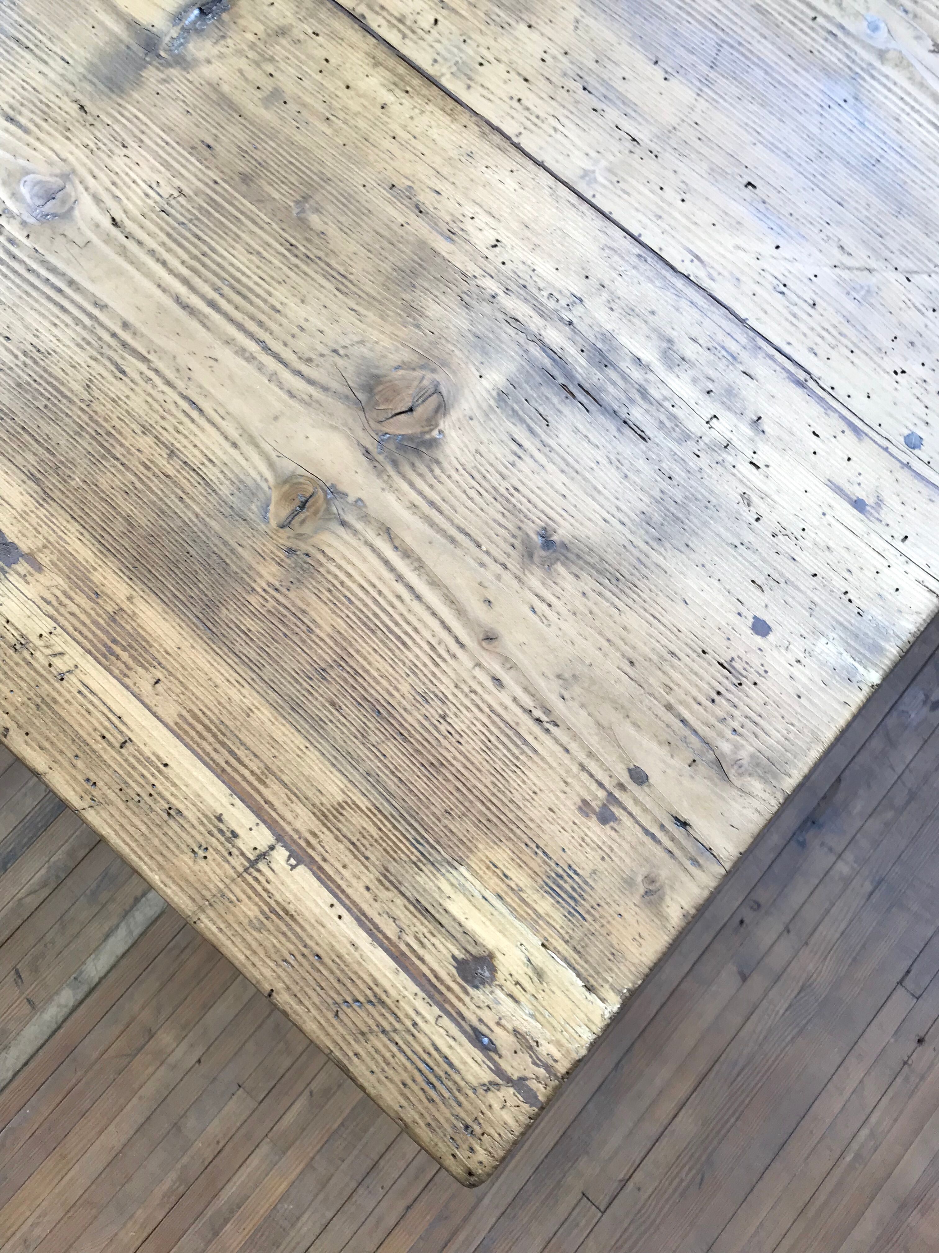 Vintage pine farm table