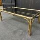 Table basse laiton faux bambou 1970