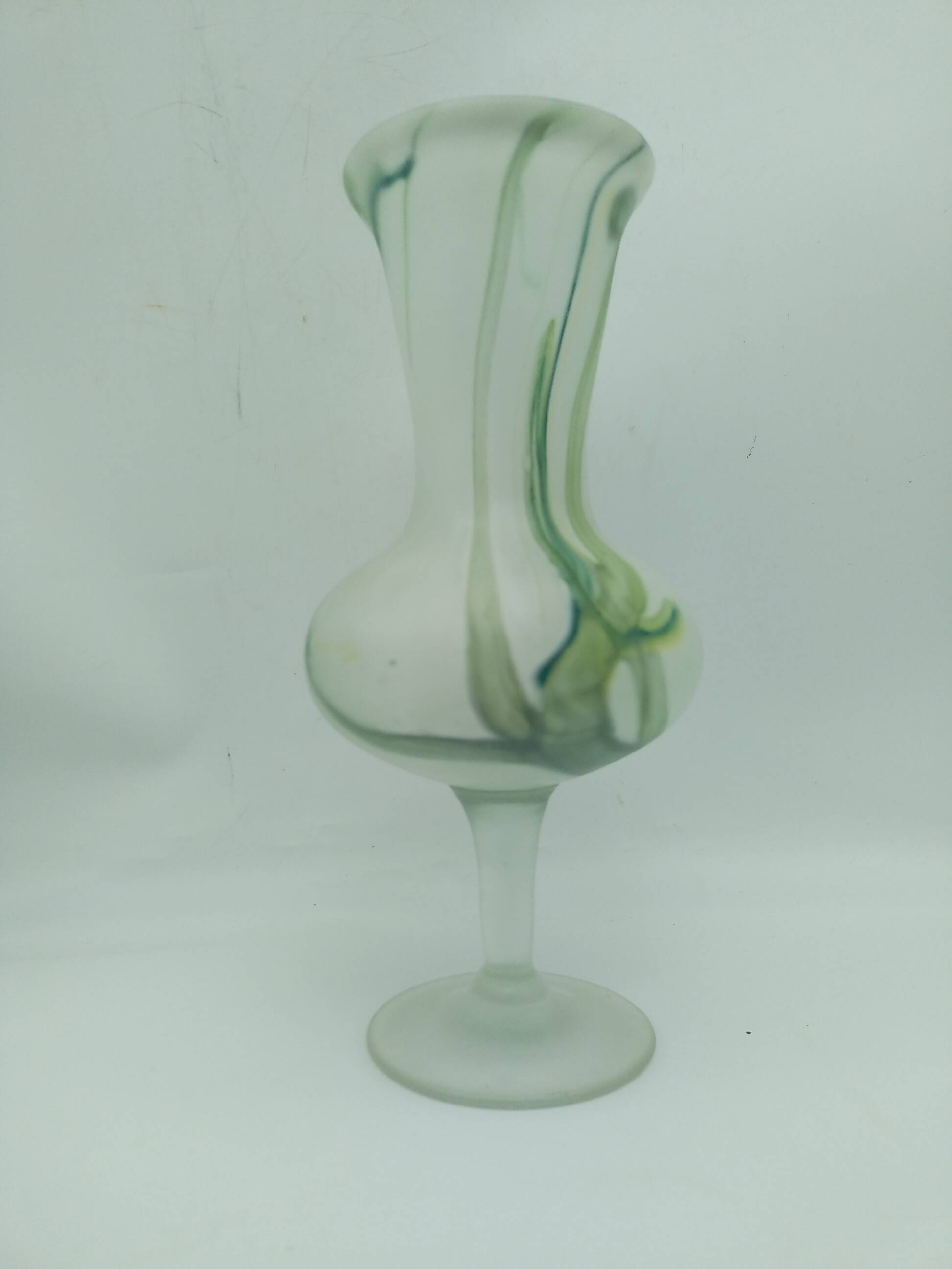 Glass paste vase. Signed JP Mateus 1996.