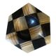 Cendrier, vide-poche hexagonal vintage en onyx et marbre