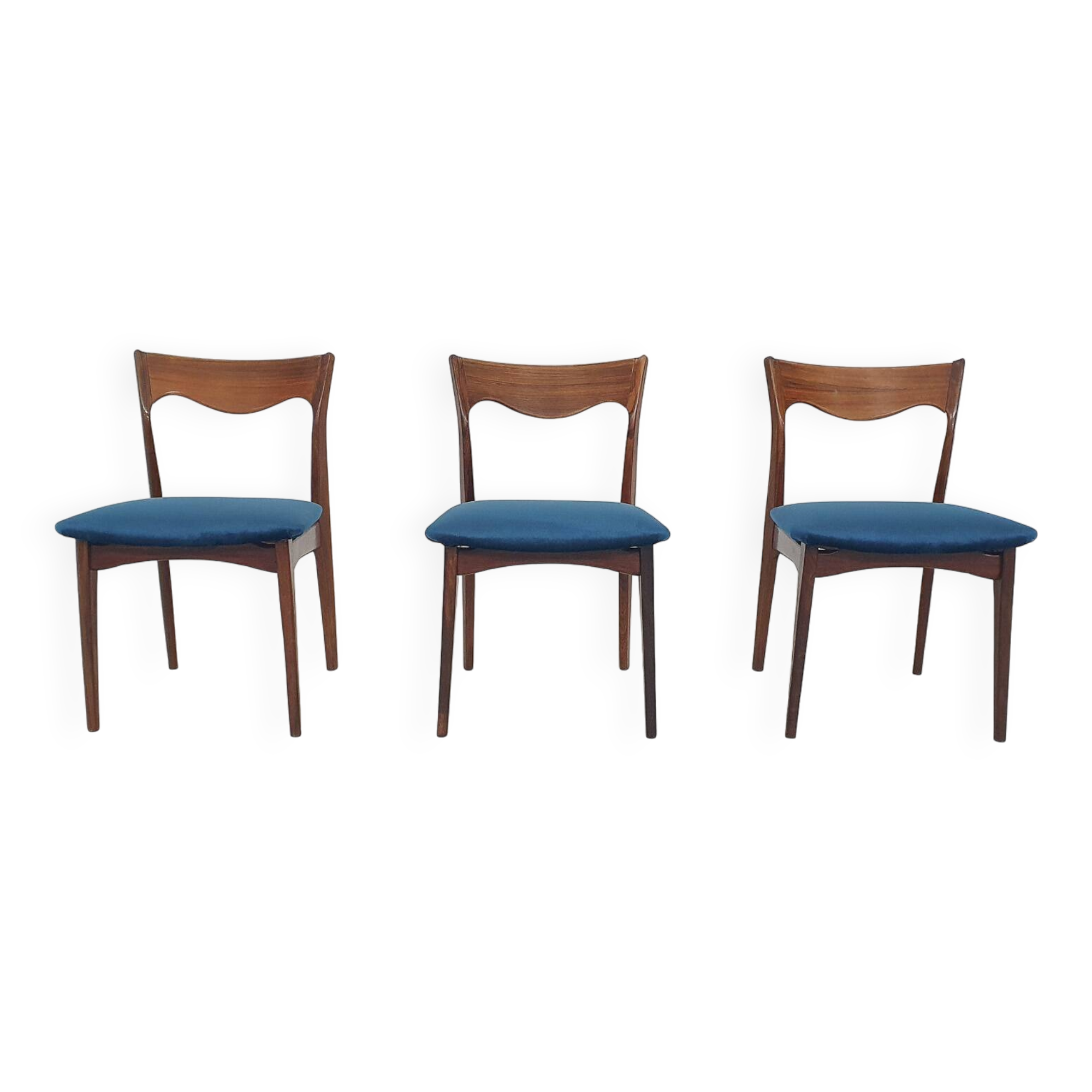 Set of 3 rosewood "AWA" dining chairs, the Netherlands 1950's