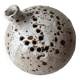 Flower vase in pyrite ceramic stoneware signed Alain Prudhomme