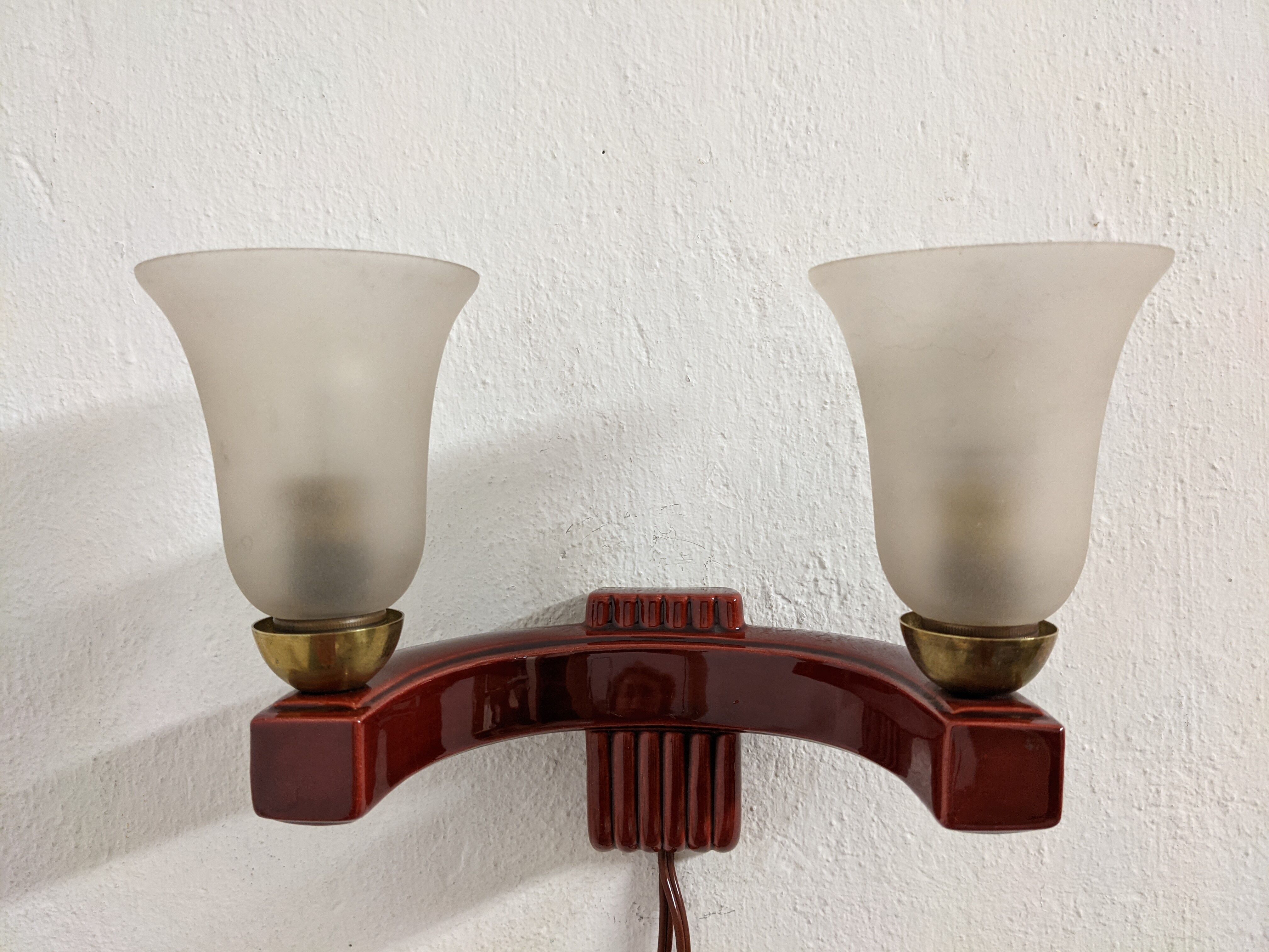 Ceramic art deco style applique