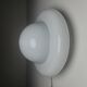 Sculptural Ufo Space Age Wall Lamp In Opal Glass, Italy 1970S