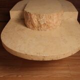 Coffee table with travertine veneer by Maitland-smith, 1970s