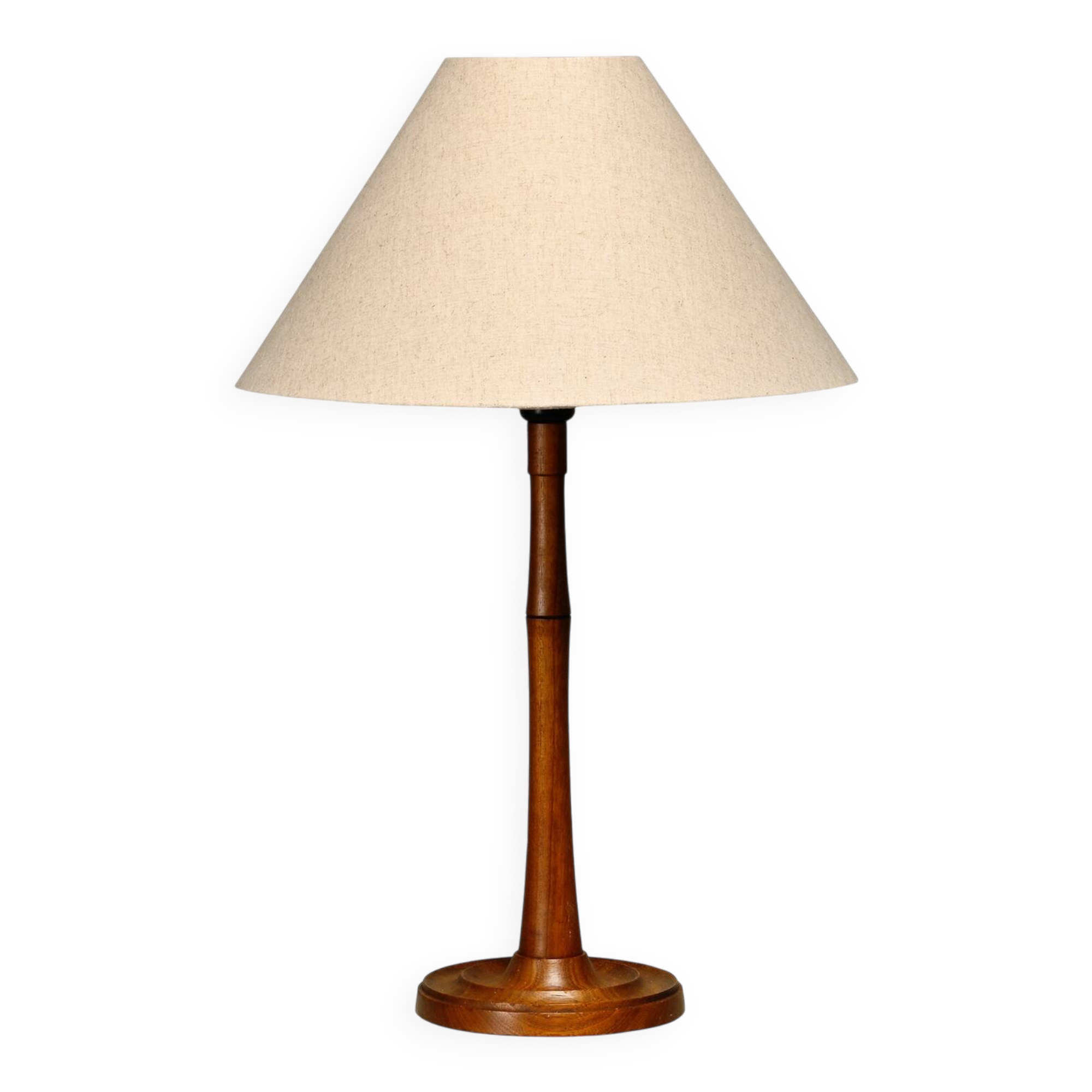 Scandinavian Art Deco Table Lamp in Teak, Denmark 1940s