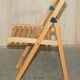 Set of 4 folding steamer chairs in oak from around 1940.