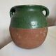 Vase jarre tere cuite vernissée vert 1950