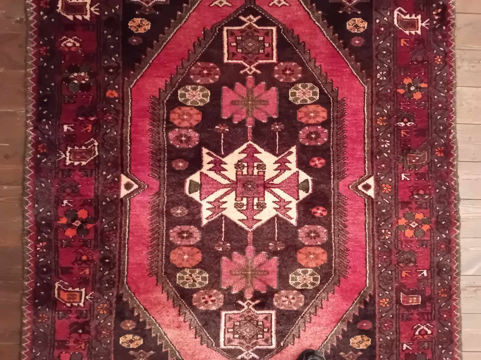 Handmade Persian Maslaghan rug 212x130cm