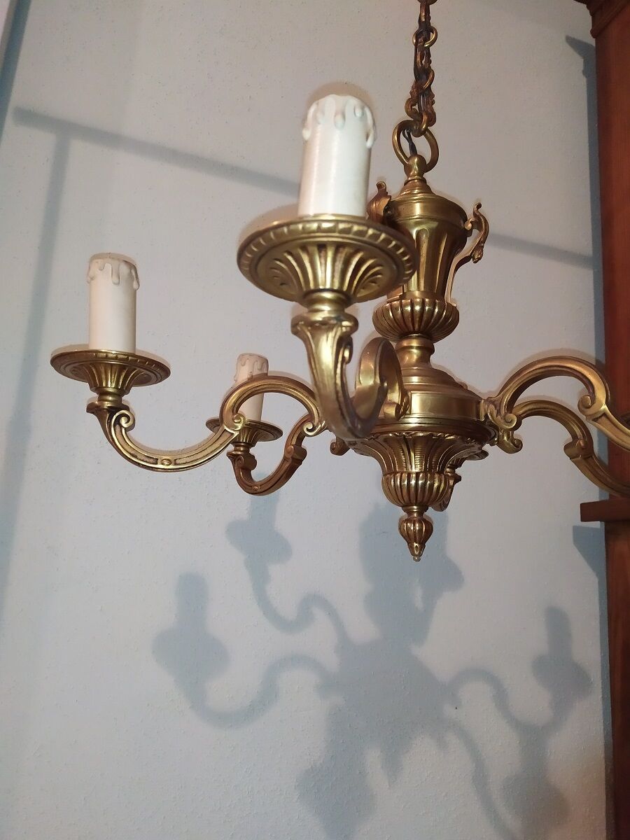 Golden brass luster 6 branches